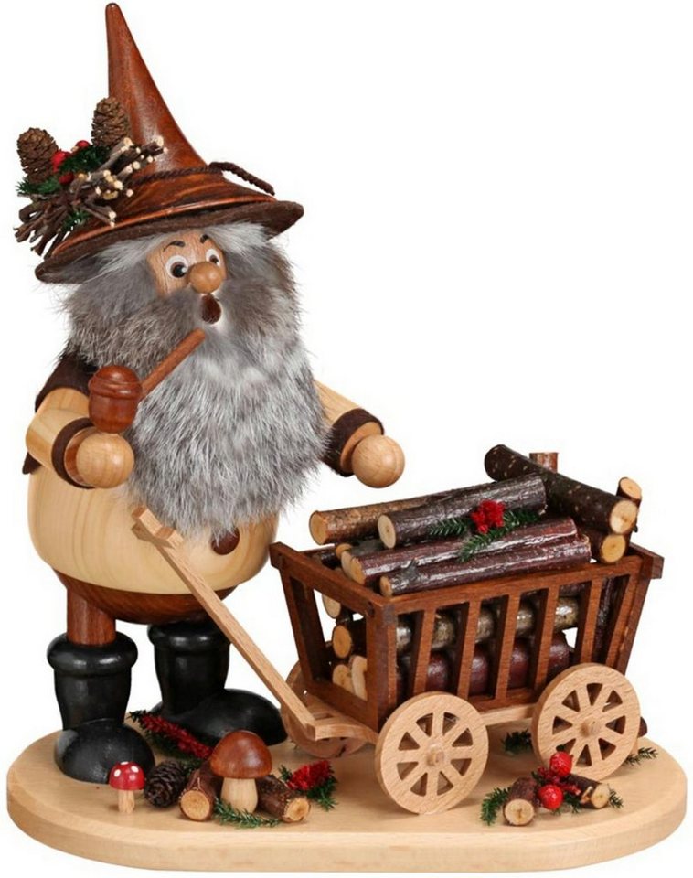DWU - Drechselwerkstatt Uhlig Räuchermännchen DWU Wichtel mit Wagen, (1 St), Handarbeit aus dem Erzgebirge DWU - Drechselwerkstatt Uhlig Räuchermännchen DWU Wichtel mit Wagen, (1 St), Handarbeit aus dem Erzgebirge von DWU - Drechselwerkstatt Uhlig
