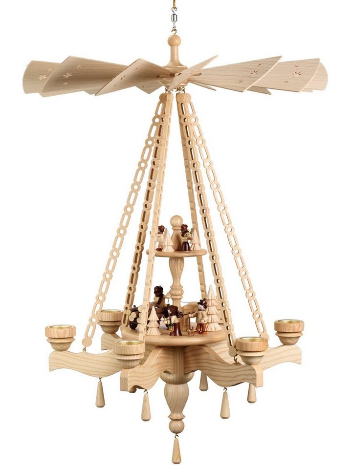 Volkskunstwerkstatt Unger Weihnachtspyramide Deckenpyramide 85cm, Zur Jagd Volkskunstwerkstatt Unger Weihnachtspyramide Deckenpyramide 85cm, Zur Jagd von Volkskunstwerkstatt Unger