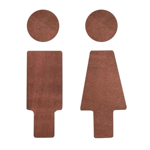 DWUENT WC-Schilder für Tür, WC-Schild, Toilettentürschild, witzige Toiletten, Türschilder, 11 x 4 cm, rotbraunes Buchsbaummaterial, 1 Stück DWUENT WC-Schilder für Tür, WC-Schild, Toilettentürschild, witzige Toiletten, Türschilder, 11 x 4 cm, rotbraunes Buchsbaummaterial, 1 Stück von DWUENT