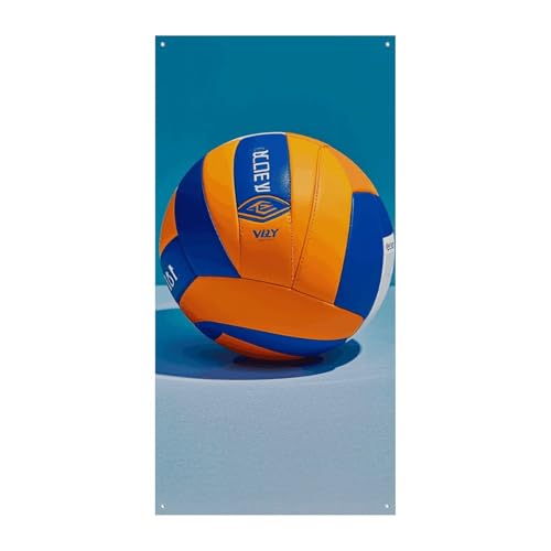 Blauer Volleyball Türvorhang Banner Wandbehang Banner Hintergrund Augenbinde Vorhang Willkommen Eingang Schild für Partys Festliche Feiern von DWVSFJM