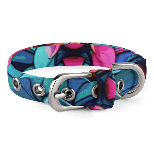 Buntes Ananas-Hundehalsband, verstellbar, weich und bequem, Welpenhalsband mit Metallschnalle, Haustierhalsband für kleine, mittelgroße Haustiere von DWVSFJM