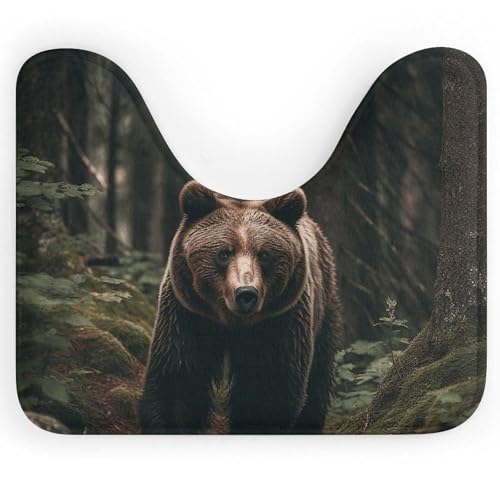 DWVSFJM Bear in Tree U-förmiger WC-Vorleger, 40,6 x 50,8 cm, saugfähiges Wasser, schnell trocknend, Badezimmerteppich, rutschfest, leicht zu reinigen, Bodenmatte für Badewanne, Waschbecken DWVSFJM Bear in Tree U-förmiger WC-Vorleger, 40,6 x 50,8 cm, saugfähiges Wasser, schnell trocknend, Badezimmerteppich, rutschfest, leicht zu reinigen, Bodenmatte für Badewanne, Waschbecken von DWVSFJM