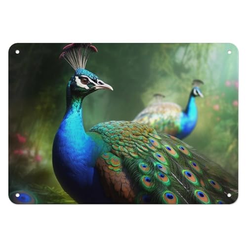 DWVSFJM Bunte Pfau Metall Blechschild Vintage Eisen Schilder lustig Metall Poster Rechteckige Kunst Blechschilder Metall Dekorative Wandkunst für Zuhause Bar Kaffee Küche Wanddekoration DWVSFJM Bunte Pfau Metall Blechschild Vintage Eisen Schilder lustig Metall Poster Rechteckige Kunst Blechschilder Metall Dekorative Wandkunst für Zuhause Bar Kaffee Küche Wanddekoration von DWVSFJM