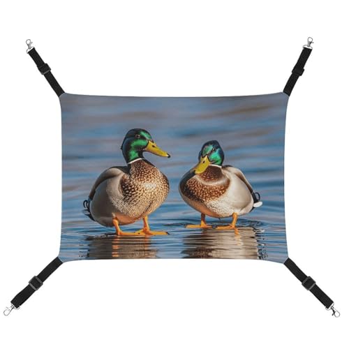 DWVSFJM Two Mallard Ducks Cat Hanging Hammock Adjustable Resting Sleepy Cat Window Pad Pets Hammock Soft Bed for Cats Rabbits Or Other Small Animals von DWVSFJM