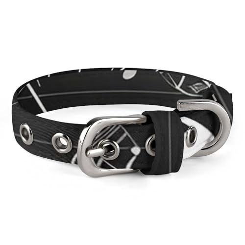 Hundehalsband mit Klaviertasten mit Musiknoten, verstellbar, weich und bequem, Welpenhalsbänder mit Metallschnalle, Haustierhalsband für kleine, mittelgroße Haustiere von DWVSFJM