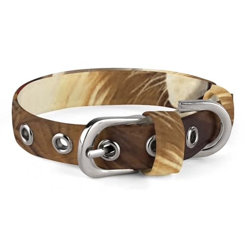 Löwen-Schaf Hundehalsband, verstellbar, weich und bequem, Welpenhalsbänder mit Metallschnalle, Haustierhalsband für kleine, mittelgroße Haustiere von DWVSFJM
