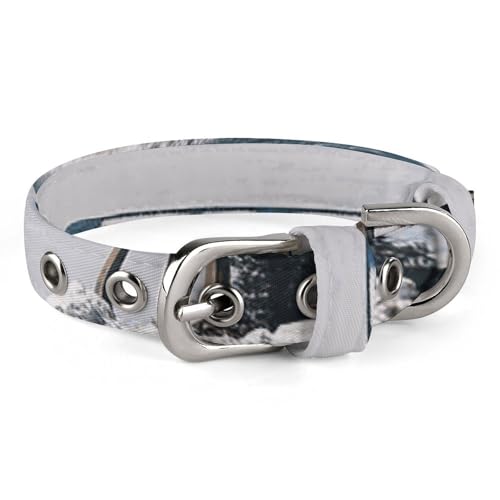 Mackinac Hundehalsband mit Hängebrücke, verstellbar, weich und bequem, Welpenhalsbänder mit Metallschnalle, Haustierhalsband für kleine, mittelgroße Haustiere von DWVSFJM