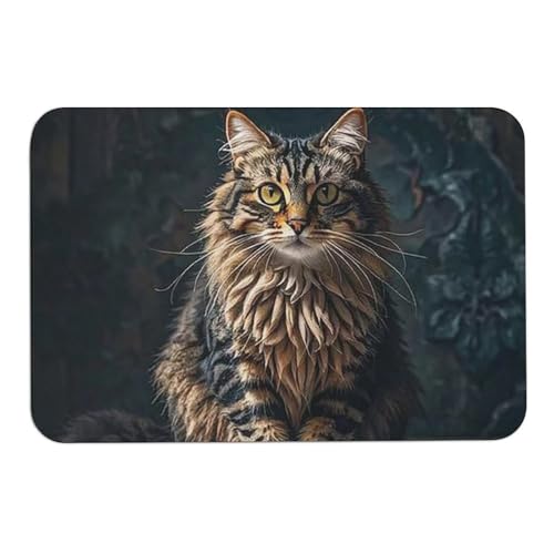 Niedliche und schöne Katzen-Kieselalgen-Badematte absorbiert Feuchtigkeit und Schmutz, Fußmatte mit rutschfester Gummi-Unterseite, Bodenmatte passt unter die Tür, für Badezimmer, Boden, Badewanne Niedliche und schöne Katzen-Kieselalgen-Badematte absorbiert Feuchtigkeit und Schmutz, Fußmatte mit rutschfester Gummi-Unterseite, Bodenmatte passt unter die Tür, für Badezimmer, Boden, Badewanne von DWVSFJM