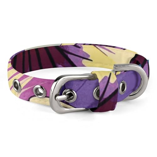 Pansy Perfection Hundehalsband mit Aufdruck, verstellbar, weich und bequem, Welpenhalsbänder mit Metallschnalle, Haustierhalsband für kleine, mittelgroße Haustiere Pansy Perfection Hundehalsband mit Aufdruck, verstellbar, weich und bequem, Welpenhalsbänder mit Metallschnalle, Haustierhalsband für kleine, mittelgroße Haustiere von DWVSFJM