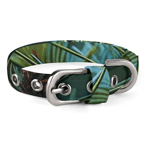 Pine Tree Green Needles Hundehalsband, verstellbar, weich und bequem, Welpenhalsbänder mit Metallschnalle, Haustierhalsband für kleine, mittelgroße Haustiere Pine Tree Green Needles Hundehalsband, verstellbar, weich und bequem, Welpenhalsbänder mit Metallschnalle, Haustierhalsband für kleine, mittelgroße Haustiere von DWVSFJM
