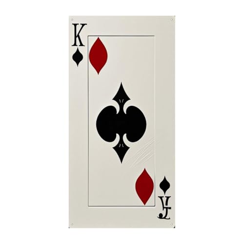 Spades K Poker Türvorhang Banner Wandbehang Banner Hintergrund Augenbinde Vorhang Willkommen Eingang Schild für Partys Festliche Feiern von DWVSFJM