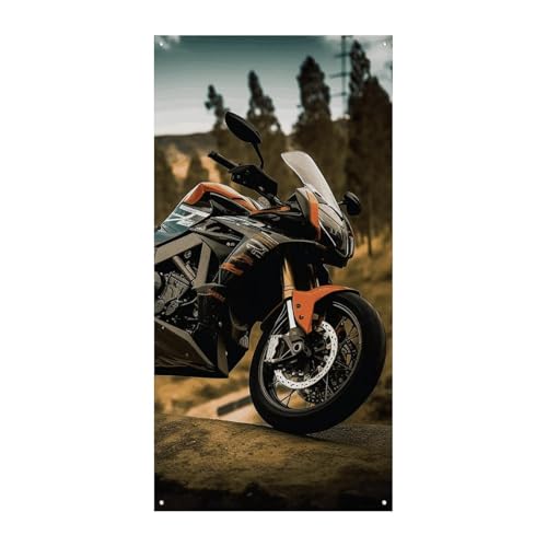 Sport Motorrad Türvorhang Banner Wandbehang Banner Hintergrund Augenbinde Vorhang Willkommen Eingang Schild für Partys Festliche Feiern von DWVSFJM