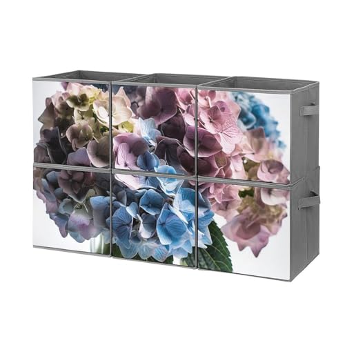 DWVTSLH Aufbewahrungsboxen, 27,9 cm, Hortensien, Blumen in Vase, bedruckte Würfel-Aufbewahrungsbox, faltbarer Stoff-Aufbewahrungskorb mit Griffen für die Organisation zu Hause, geeignet für DWVTSLH Aufbewahrungsboxen, 27,9 cm, Hortensien, Blumen in Vase, bedruckte Würfel-Aufbewahrungsbox, faltbarer Stoff-Aufbewahrungskorb mit Griffen für die Organisation zu Hause, geeignet für von DWVTSLH