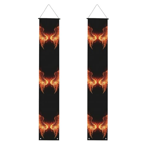 Feuerwinkel Flügel Veranda Banner für Haustür hängende Flagge Saisonal Urlaub Veranda Türschild Willkommensbanner für Innen- und Außenwand Abschlussdekorationen Klasse 2025 von DWVTSLH