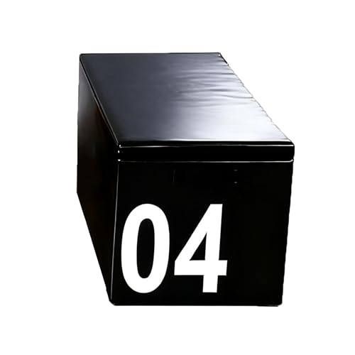 DWZL 4-in-1 Verstellbarer Sprungkasten Kinder/Erwachsene, PVC-Plyo-Box mit Stoßdämpfendem EPE-Schaum, Sichere Stapelbare Bauart mit Haken-und-Schlaufen-Verschlüssen(Size:04#-H:45CM) von DWZL