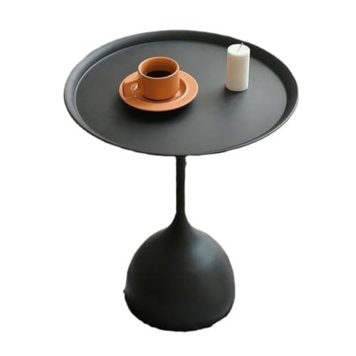 DWZXL Couchtisch Cremefarbener Sofa-Seitentisch, Kleiner Couchtisch, Einfacher Beistelltisch, Nachttisch, Eisen, Kleiner Runder Tisch, Ecktisch Büro-Couchtisch(Whit,B) von DWZXL
