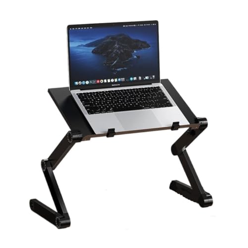 Study Table Bett Computer Lazy Table Kleiner Tisch for Notebooks Verstellbarer Hebe-Klappschreibtisch Liegender Flacher Lesetisch Schreibtisch(Black,A) von DWZXL