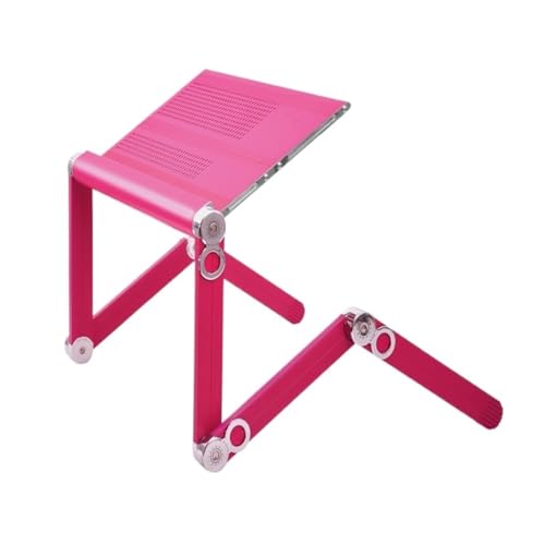 Study Table Computertisch Lesebett Fauler Tisch Aluminiumlegierung Kühlung Stehender Computerständer Klappbarer Hubtisch Schreibtisch(Pink,A) von DWZXL