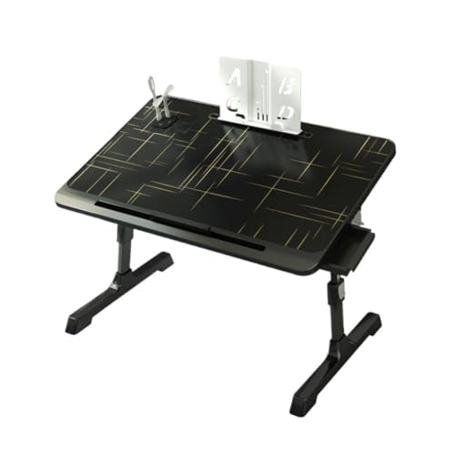 Study Table Kleiner Nachttisch, Anhebbarer Computertisch, Klapptisch, Einfacher Schreibtisch for Faule Leute Im Studentenwohnheim Schreibtisch(D) von DWZXL