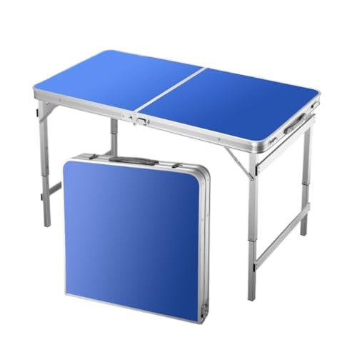 Study Table Quadratischer Rohr-starker Klapptisch-Haushalts-Aluminiumlegierungs-Esstisch-im Freienfreizeit-fauler Klapptisch Schreibtisch von DWZXL