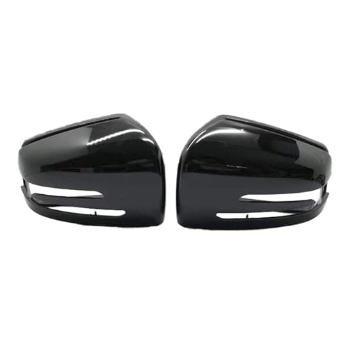 1/2 STÜCKE Rückspiegel Abdeckkappe Shell Für Benz Für ACES GLK CLA Klasse W204 W212 W221 2009-2015 A2128100864 A2128100964(1 Pair-Black) von DXDQS