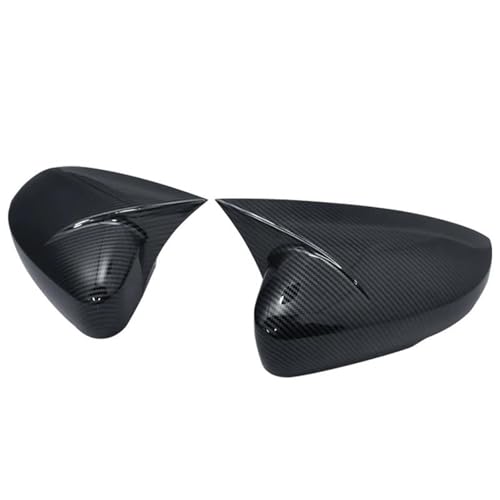 2 Stück Für VW Für Polo MK5 6R 6C 2009–2017 Seitenrückspiegel-Abdeckkappen Shell Trim OX Horn Style Außen(Carbon fiber pattern) von DXDQS