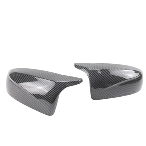 2 Stücke Seitenflügel Rückspiegel Modifizierte Auto Styling Helle Faser Muster Spiegel Abdeckkappen Für X5 E70 X6 E71 2008-2013(Carbon Fiber Look) von DXDQS