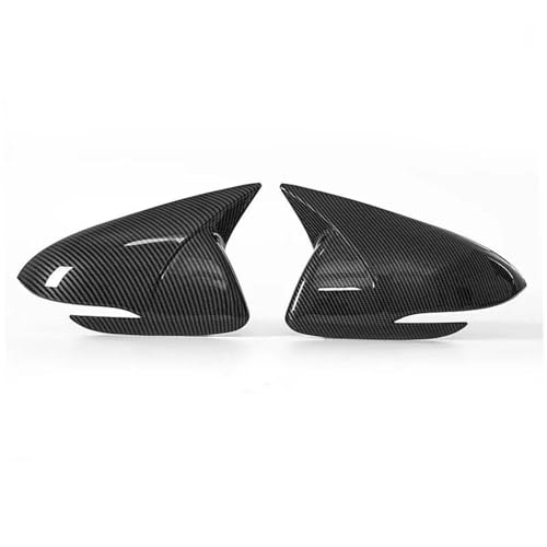 2Pcs Rückspiegel Abdeckung Gehäuse Für Hyundai Für Elantra AD 2016-2020 Carbon Faser/Glänzend Schwarz Seite Flügel Spiegel Kappen(Carbon Fiber) von DXDQS
