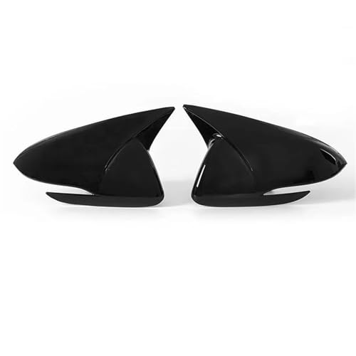 2Pcs Rückspiegel Abdeckung Gehäuse Für Hyundai Für Elantra AD 2016-2020 Carbon Faser/Glänzend Schwarz Seite Flügel Spiegel Kappen(Glossy Black) von DXDQS