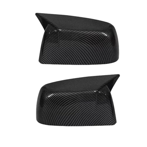 ABS-Kohlefaser Schwarze Seitenrückspiegel-Abdeckkappe Hornform Für Chevy Für Colorado Für GMC Für Canyon 2015–2022(Carbon Fiber Look) von DXDQS