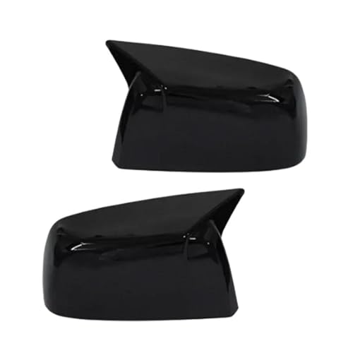 ABS-Kohlefaser Schwarze Seitenrückspiegel-Abdeckkappe Hornform Für Chevy Für Colorado Für GMC Für Canyon 2015–2022(Glossy Black) von DXDQS