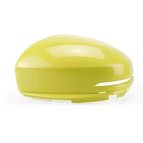 Auto Rückspiegel Abdeckung Shell Seite Spiegel Glas Licht Rahmen Für HONDA Für JAZZ Für FIT Für CITY 2014-2018(Yellow with Hole-LH) von DXDQS