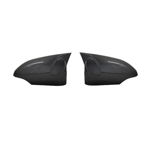 Auto Rückspiegel Seitenspiegel Abdeckung Flügelkappe Außenaufkleber Tür Rückansicht Fallverkleidung Für Toyota Für Corolla 2014-2018(Carbon Fiber Black) von DXDQS