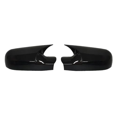 Auto Seitenflügel Rückspiegel Abdeckkappe Für Renault Für Megane 2 MK2 2002-2009 Bat Rückspiegel Abdeckung Trim(Bright black) von DXDQS