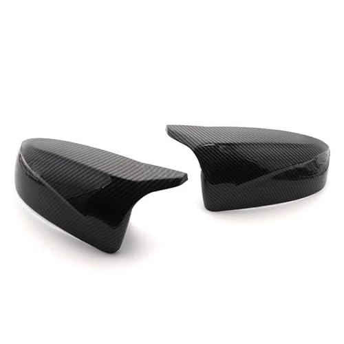 Carbonfaser-Look Glänzend Schwarz Rückspiegel-Abdeckkappen Hornform Für BMW X5 E70 X6 E71 2008 2009–2013(Carbon fiber pattern) von DXDQS