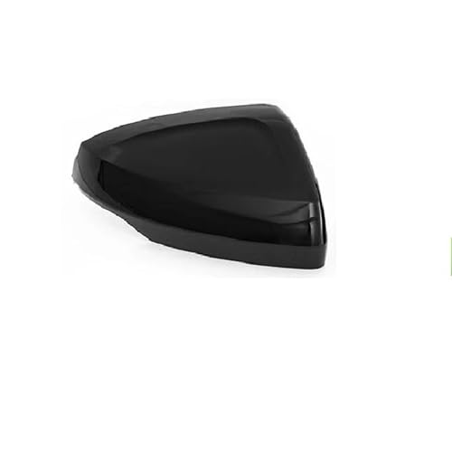 Für VW Für Polo MK6 2019 2020 2021 2022 2023 Seitentürflügelspiegel-Abdeckkappe In Schwarz Glänzend 2G0 857 537 Autoteile(Glass Black right) von DXDQS
