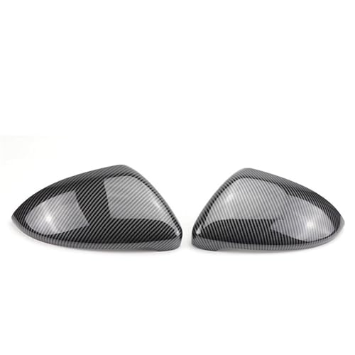 Rückspiegel Seitenflügel Spiegelabdeckung Carbonfasermuster Schwarz Ersatz Für VW Für Golf 7 MK7 MK7.5 GTI R GTE GTD 13-20(Carbon Fiber Look) von DXDQS