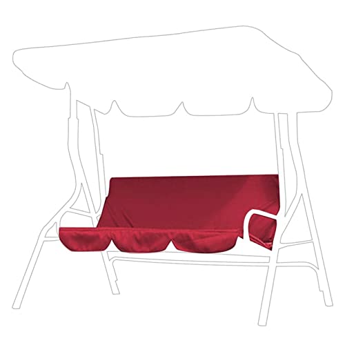 DXDRT Ersatz-Schaukelsitzbezug für Hollywoodschaukel 3 Sitzer, wasserdichtes Sitzbezug für Gartenstuhl für den Außenbereich Gartenschaukel, Erastzbezug für Schaukel, 150x50x10cm,Rot von DXDRT