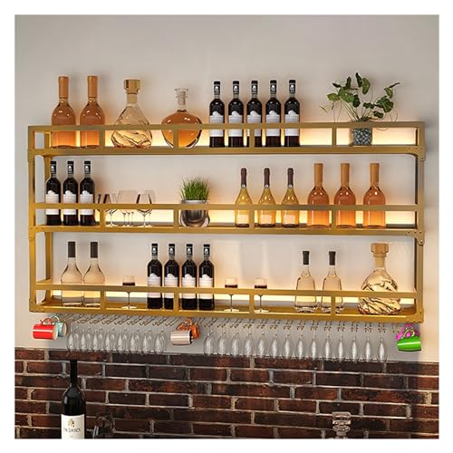 DXDXZDXLUF Modernes LED-Weinregal mit Glashalter, robust, 3 Ebenen, für Bar oder Restaurant zu Hause. von DXDXZDXLUF