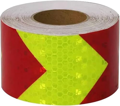 Reflektorband, Reflektierendes Sicherheitsband, Sicherheitswarnband, Selbstklebendes Warnband, Pfeile Reflektorband 5 cm x 10 Meter Warnband Hochintensiver Reflektoraufkleber Selbstklebend,(Red Green) Reflektorband, Reflektierendes Sicherheitsband, Sicherheitswarnband, Selbstklebendes Warnband, Pfeile Reflektorband 5 cm x 10 Meter Warnband Hochintensiver Reflektoraufkleber Selbstklebend,(Red Green) von DXEAIN