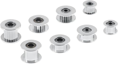 Zahnriemenscheibe, 5-teilige Umlenkrolle mit 16 Zähnen und 20 Zähnen, mit 3 mm 5 mm Bohrung und Lagern Zahnriemenscheibe, 5-teilige Umlenkrolle mit 16 Zähnen und 20 Zähnen, mit 3 mm 5 mm Bohrung und Lagern von DXEAIN