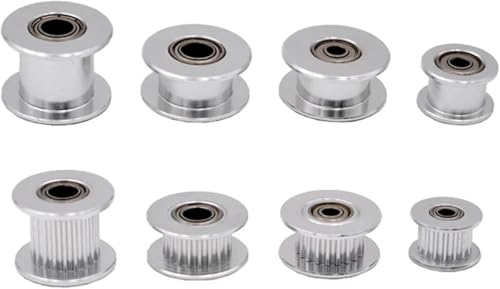 Zahnriemenscheibe, Umlenkrolle mit 16 Zähnen und 20 Zähnen, mit 3 mm oder 5 mm Bohrung, mit Lagern, Zahnriemenscheibe, Umlenkrolle mit 16 Zähnen und 20 Zähnen, mit 3 mm oder 5 mm Bohrung, mit Lagern, von DXEAIN