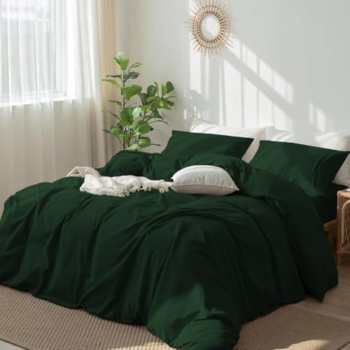 DXHOME Baumwolle Bettwäsche 220x240 Uni Grün - Flauschige Bettwäsche mit Reißverschluss und 2 Kissenbezügen 80x80 cm DXHOME Baumwolle Bettwäsche 220x240 Uni Grün - Flauschige Bettwäsche mit Reißverschluss und 2 Kissenbezügen 80x80 cm von DXHOME