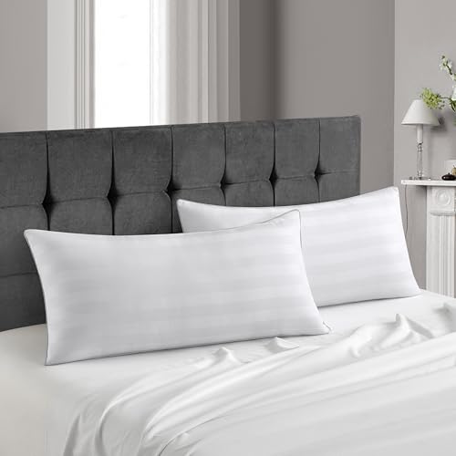 DXHOME Kopfkissen 40x80 cm 1er Set Kissen 40x80 Luxus-Kopfkissen bequem weich hypoallergen für Rückenschläfer Seitenschl äfer am Bauch fest und stützend Atmungsaktiv et Weich Kissen (Weiß) von DXHOME