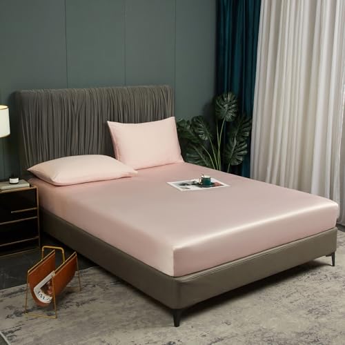 Spannbettlaken Bambus Bettlaken Boxspringbett 100x200 cm Rosa Weich Atmungsaktiv 100% Bambus Bettlaken Kühlende Spannbetttuch Leintuch 100 x 200 für bis 25cm Matraze Spannbettlaken Bambus Bettlaken Boxspringbett 100x200 cm Rosa Weich Atmungsaktiv 100% Bambus Bettlaken Kühlende Spannbetttuch Leintuch 100 x 200 für bis 25cm Matraze von DXHOME