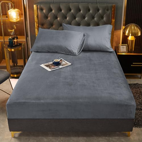 Winter Leintuch 180x200 Grau Graue Plüsch Warme Kuschelige Spannbettlaken Bettlaken Boxspringbett Frottee Samt Spannleintuch 180 x 200 Uni Bettspanntuch für Hohe Matratze Hoher Steg bis 25-30 cm Winter Leintuch 180x200 Grau Graue Plüsch Warme Kuschelige Spannbettlaken Bettlaken Boxspringbett Frottee Samt Spannleintuch 180 x 200 Uni Bettspanntuch für Hohe Matratze Hoher Steg bis 25-30 cm von DXHOME