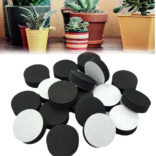 DXIA 30pcs Topffüße für Blumentöpfe, Unsichtbare Topffüße Outdoor, Garden Gecko Unsichtbare Topffüße für Blumentöpfe, Schwarz rutschfeste Topffüße für Terrasse, Gärten, Balkon, Zimmer, etc von DXIA