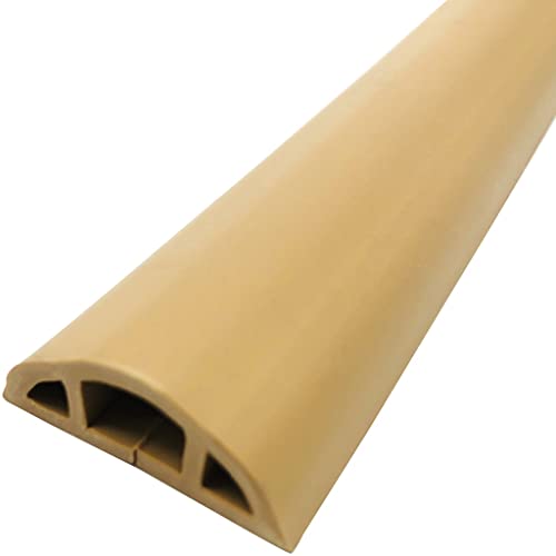 DXIUMZHP Boden Kabelbrücke Halbkreis Für Den Heimgebrauch Bodenkabelkanal， Weiches PVC-Material Einfacher Schnitt，Anti-Stepping Und Anti-Stress Mehrere Farben (Color : Light Brown, Size : 15m) von DXIUMZHP