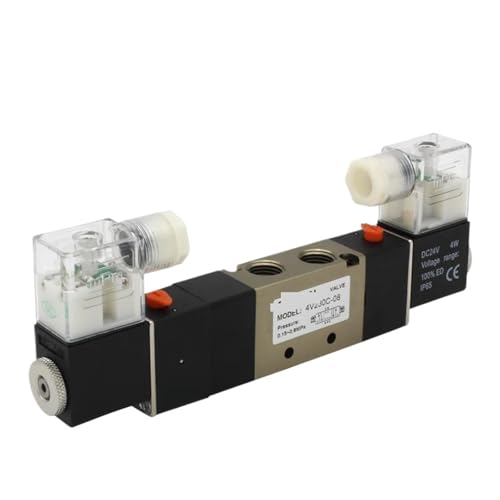 4V230C-08 4V230E-08 4V230P-08 5-Wege-3-Position 1/4 Zoll pneumatisches Magnetventil Doppelspule DC12V DC24V AC220V(4V230P-08 DC12V) von DXKWRKUFN