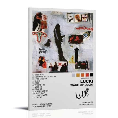 DXLFHG Lucki Wake Up Lucki, modernes wasserdichtes Poster, Wanddekoration, einzigartige Heimdekoration, tolles Andenken für Jubiläen und Geburtstage, Rahmenstil, 50 x 75 cm DXLFHG Lucki Wake Up Lucki, modernes wasserdichtes Poster, Wanddekoration, einzigartige Heimdekoration, tolles Andenken für Jubiläen und Geburtstage, Rahmenstil, 50 x 75 cm von DXLFHG